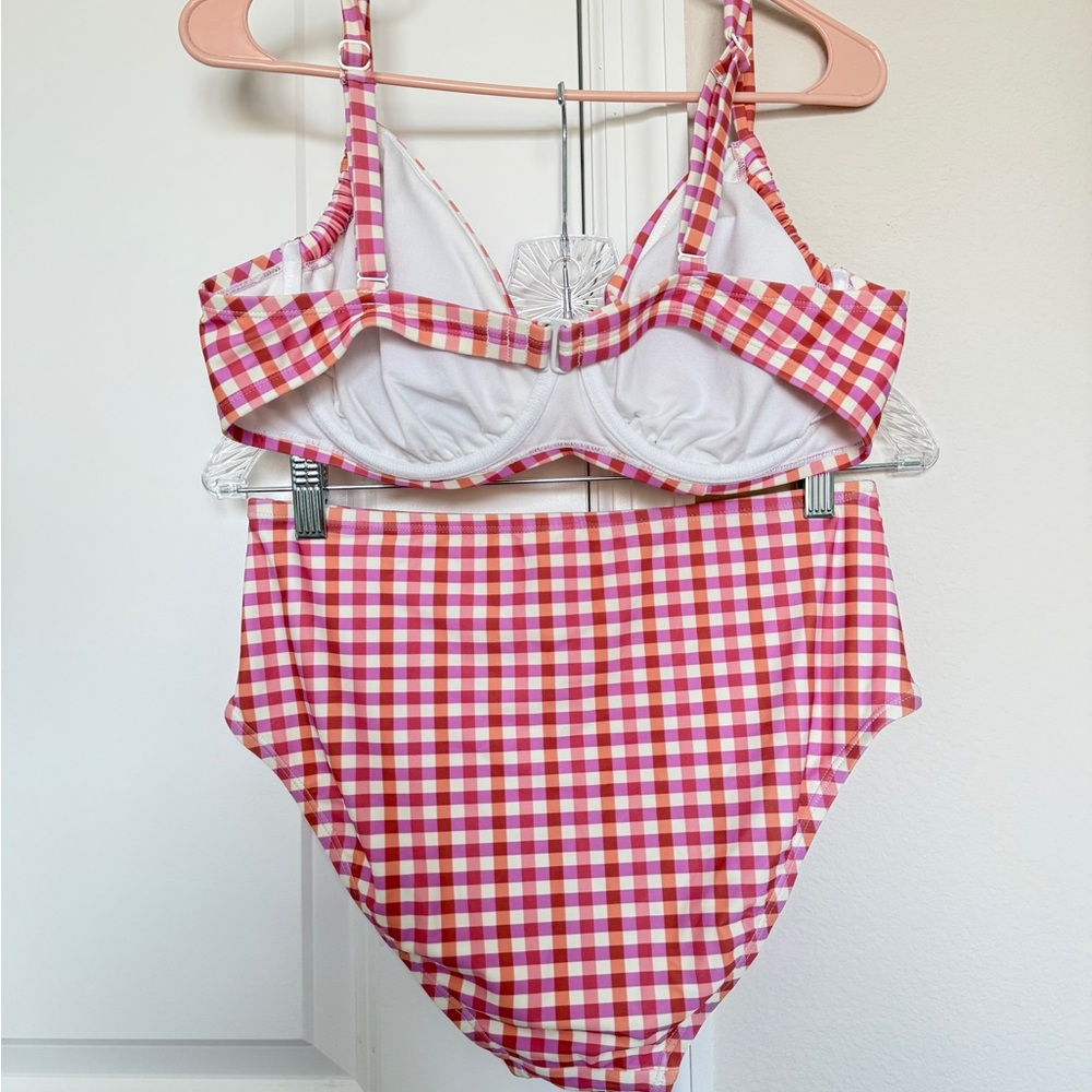 Pink Checkered One Piece - Picture 2 of 5